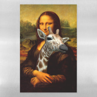 Mona Lisa Loves Giraffes Magnetic Dry Erase Sheet