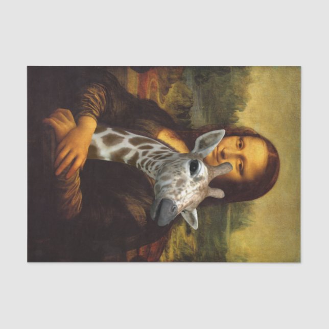 Mona Lisa Loves Giraffes Tissue Paper (Front)