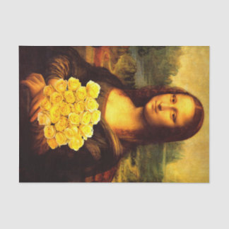 Mona Lisa Loves Roses Tissue Paper
