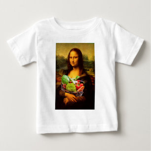 Mona Lisa Loves Vegetables Baby T-Shirt