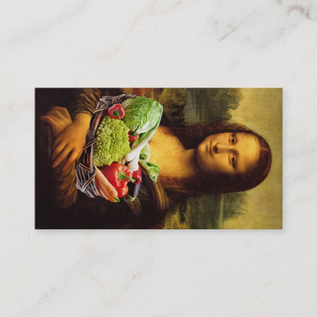 Mona Lisa Loves Vegetables Business Card (Front)