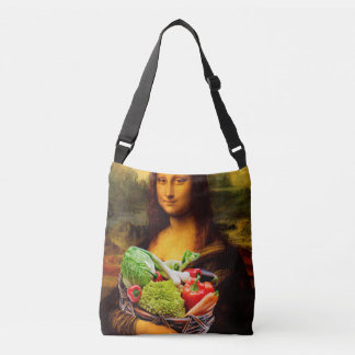 Mona Lisa Loves Vegetables Crossbody Bag