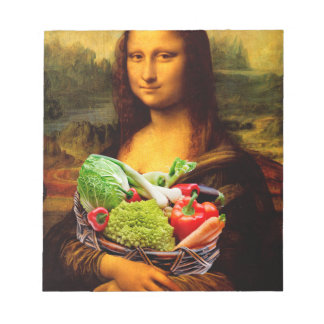 Mona Lisa Loves Vegetables Notepad