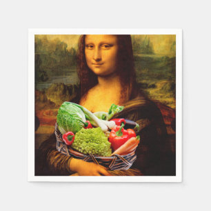 Mona Lisa Loves Vegetables Paper Napkins