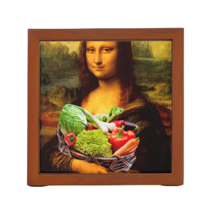 Mona Lisa Loves Vegetables Pencil Holder