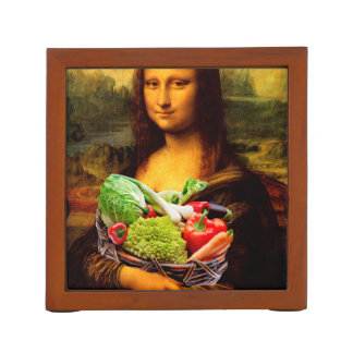 Mona Lisa Loves Vegetables Pencil Holder