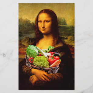 Mona Lisa Loves Vegetables Stationery