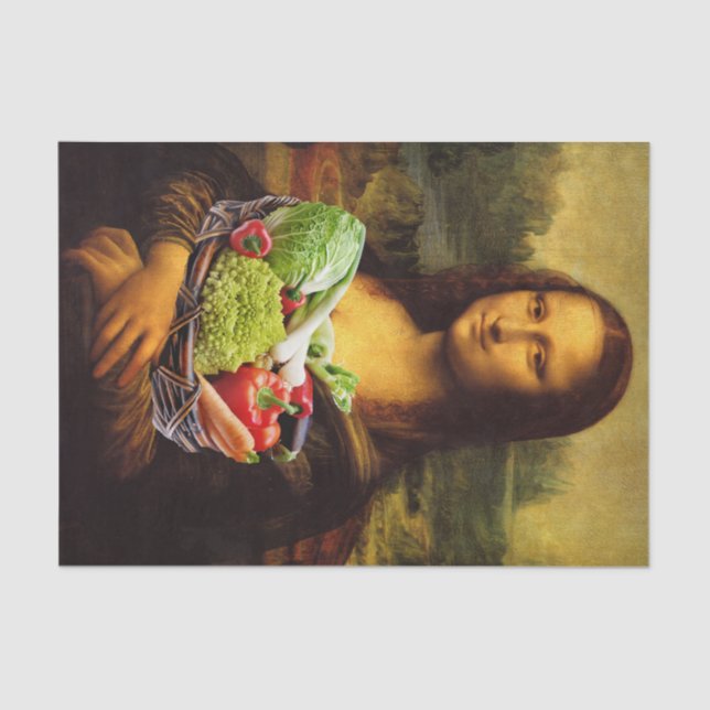 Mona Lisa Loves Vegetables Tissue Paper (Front)