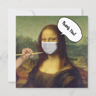 Mona Lisa masked Card