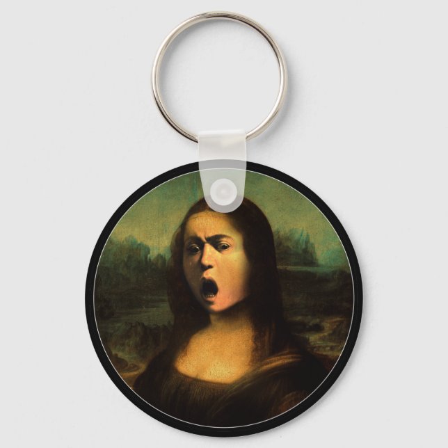 Mona Lisa Medusa Caravaggio Keychain (Front)