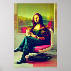 Mona Lisa Meme Pop Art Poster