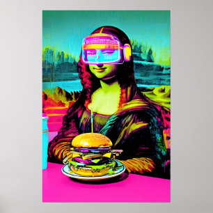 Mona Lisa Meme Pop Art Poster