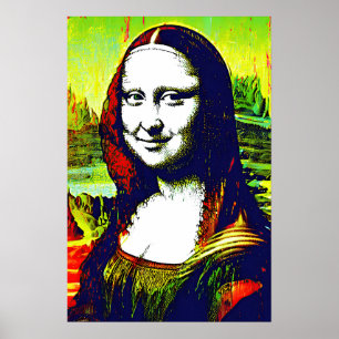 Mona Lisa Meme Pop Art Poster