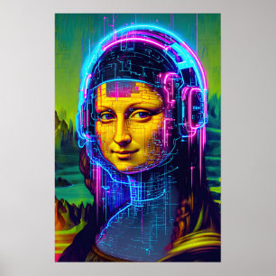 Mona Lisa Meme Pop Art Poster