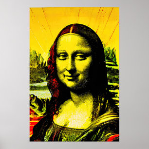Mona Lisa Meme Pop Art Poster