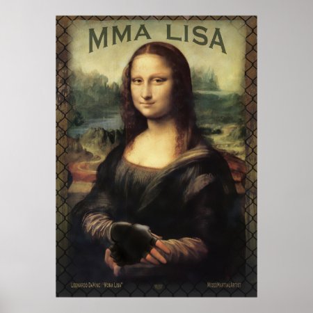 Mona Lisa Mma Fighter Poster