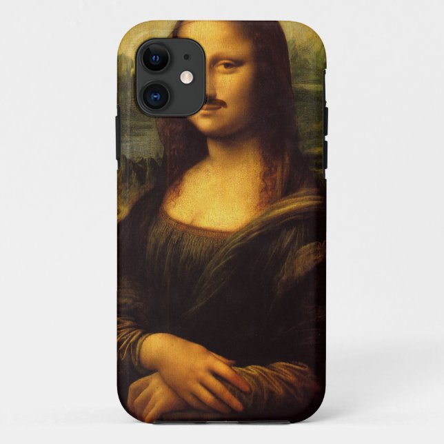 mona lisa mustache Case-Mate iPhone case (Back)