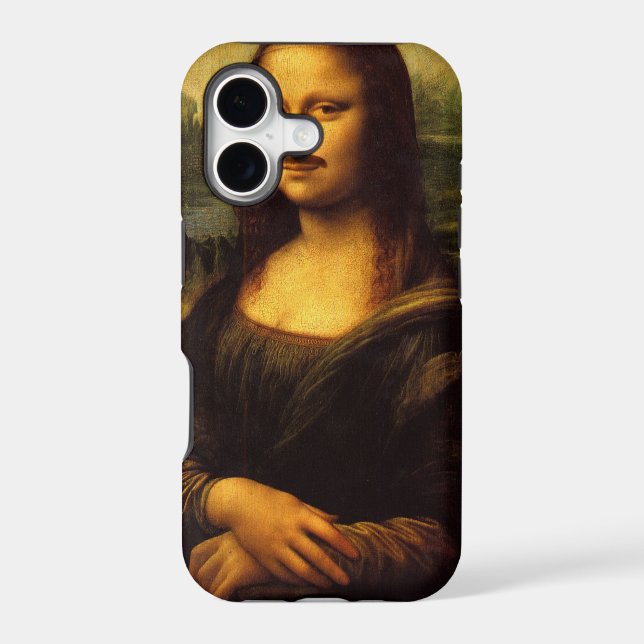 mona lisa mustache iphone case (Back)