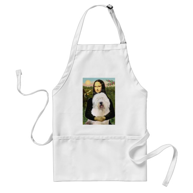 Mona Lisa - Old English 3 Adult Apron (Front)