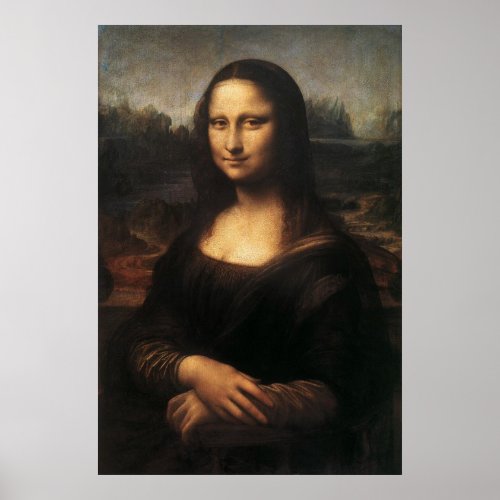 Mona Lisa on canvas Poster