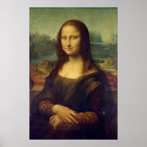 Mona Lisa painting original size and color Poster