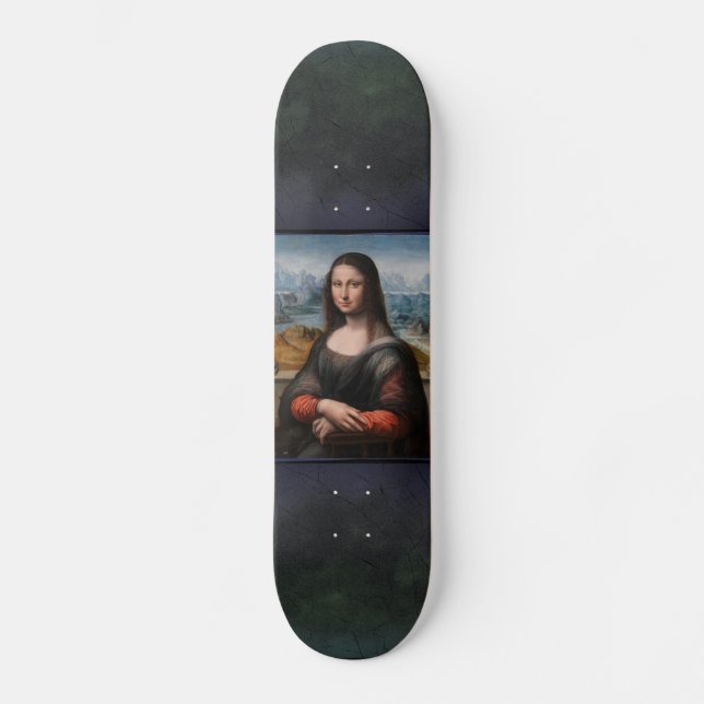 Mona Lisa painting Skateboard Deck (Front)