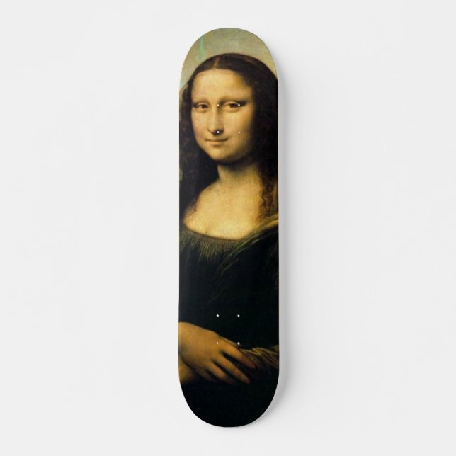 mona-lisa-painting skateboard deck (Front)