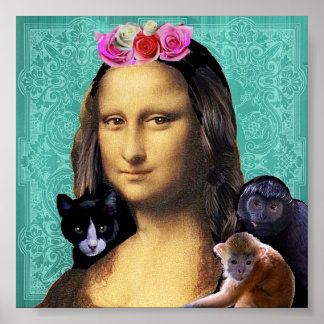 Mona Lisa Parody Portrait Poster