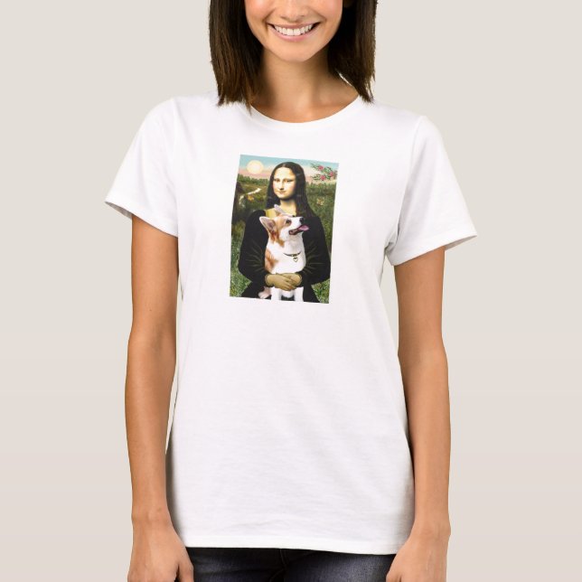 Mona Lisa - Pembroke Welsh Corgi 7b T-Shirt (Front)