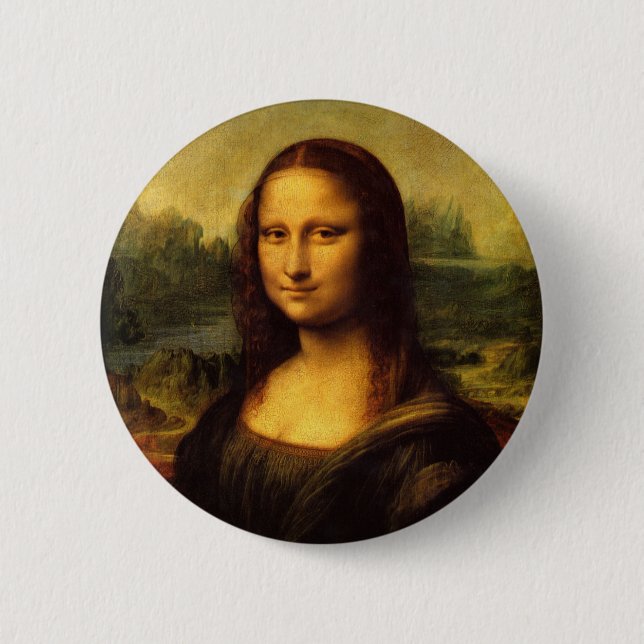 Mona Lisa Pinback Button (Front)