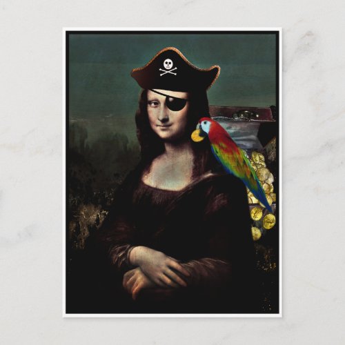 Mona Lisa Pirate Captain Postcard