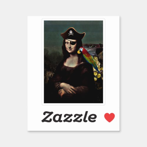 Mona Lisa Pirate Sticker