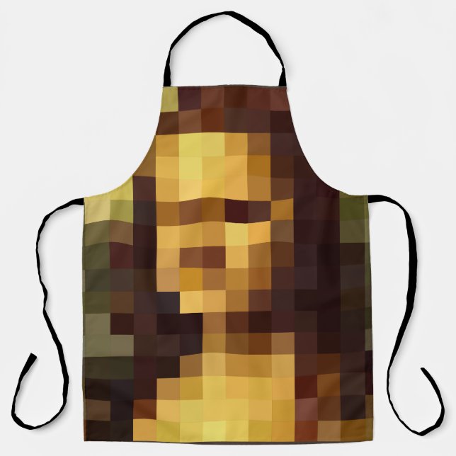 Mona Lisa pixel art Leonardo da Vinci, La Gioconda Apron (Front)
