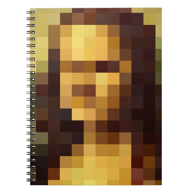Mona Lisa pixel art Leonardo da Vinci, La Gioconda Notebook (Front)