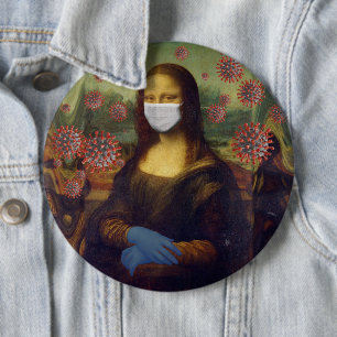 Mona Lisa Playing Safe Around Coronavirus, ZFBP Button