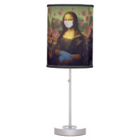 Mona Lisa Playing Safe Around Coronavirus, ZFBP Table Lamp