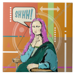 Mona Lisa pop art Ceramic Tile
