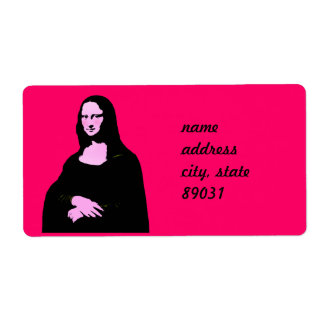 Mona Lisa Pop Art  Label