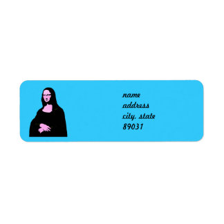 Mona Lisa Pop Art  Label