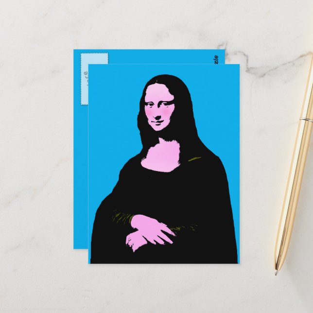 Mona Lisa Pop Art  Postcard (Front/Back In Situ)
