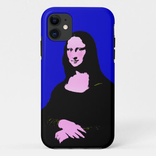 Mona Lisa Pop Art Style Add Background Color iPhone 11 Case