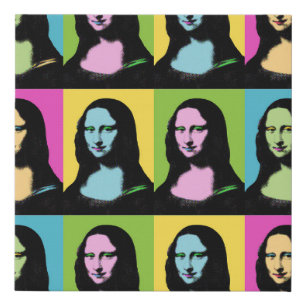 Mona Lisa - Pop Art Style  Faux Canvas Print