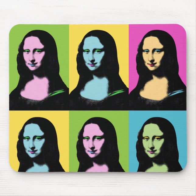 Mona Lisa - Pop Art Style  Mouse Pad (Front)