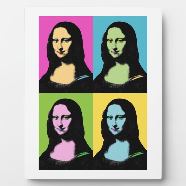 Mona Lisa - Pop Art Style Plaque (Front)