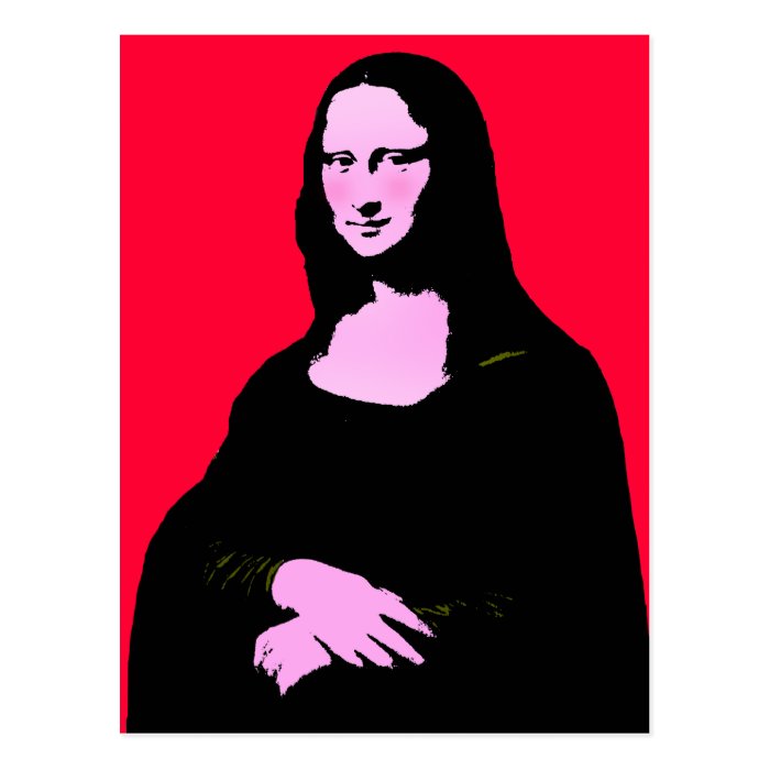 Mona Lisa Pop Art Style Post Cards