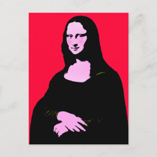Mona Lisa Pop Art Style Postcard