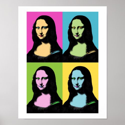 Mona Lisa _ Pop Art Style Poster