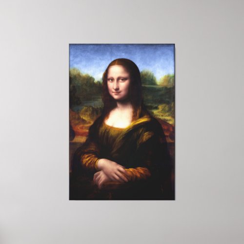 Mona Lisa Portrait of Lisa Gherardini Canvas Print