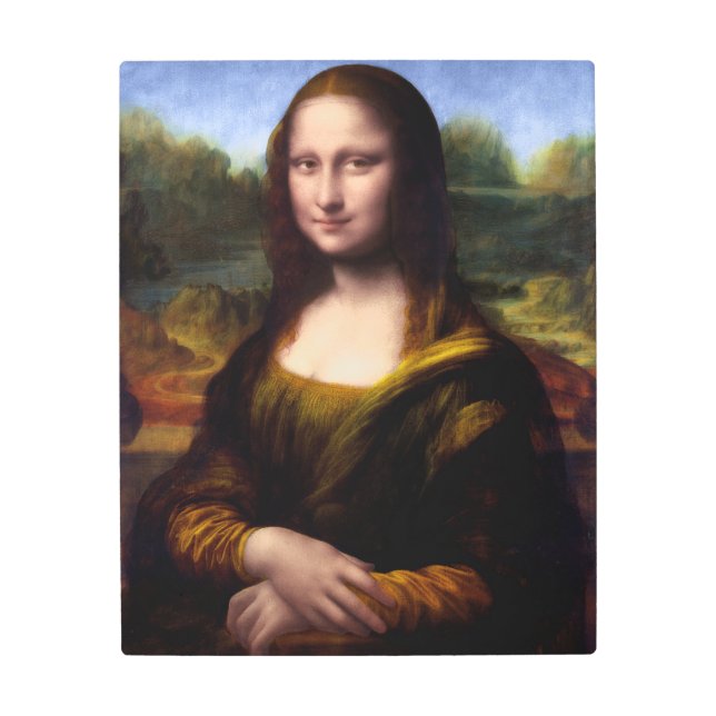 Mona Lisa (Portrait of Lisa Gherardini) Metal Print (Front)