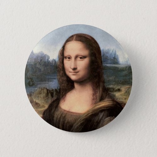 Mona Lisa Portrait  Painting Button